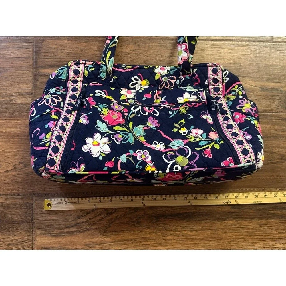 Vera Bradley Ribbons Make A Change Baby Diaper Bag w Changing Pad Retired Tote